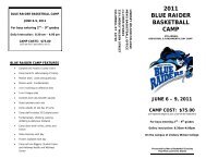2011 blue raider basketball camp - Lindsey Wilson College Athletics