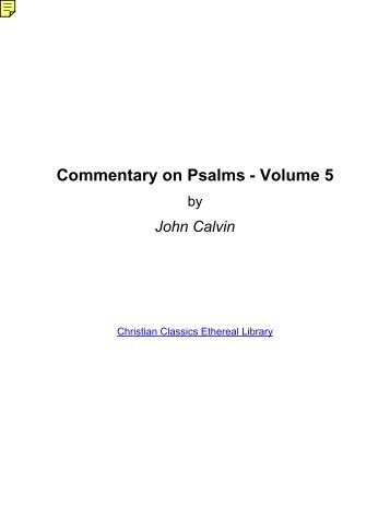 Commentary on Psalms - Volume 5 - DotRose.com