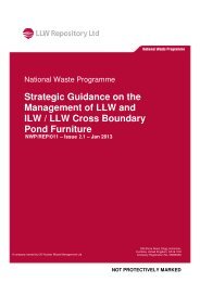 Strategic Guidance on the Management of LLW and ILW / LLW ...