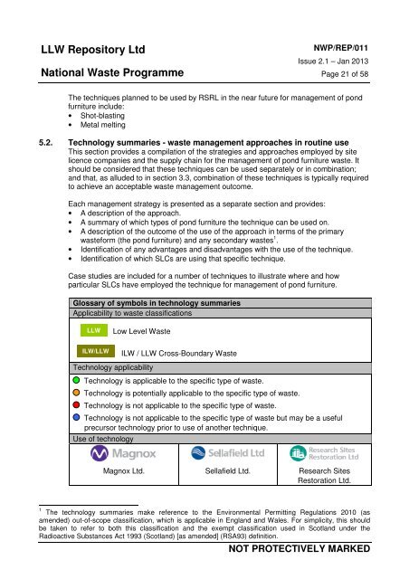 Strategic Guidance on the Management of LLW and ILW / LLW ...