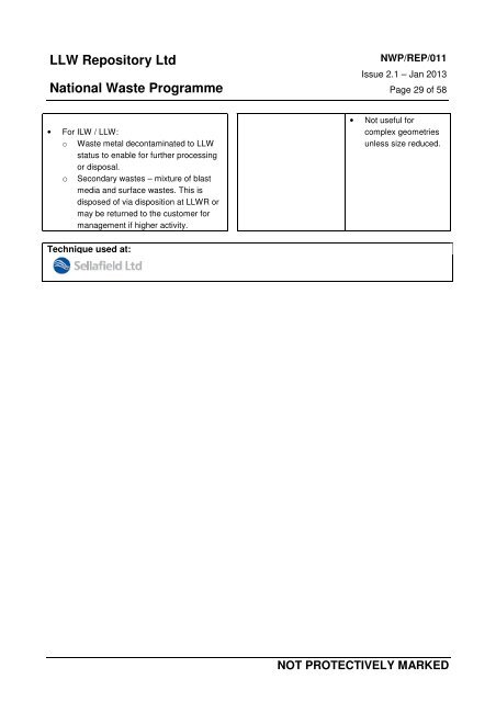 Strategic Guidance on the Management of LLW and ILW / LLW ...