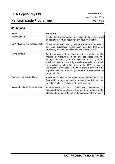 Strategic Guidance on the Management of LLW and ILW / LLW ...