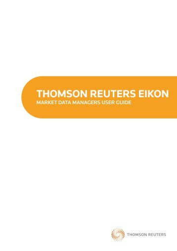 THOMSON REUTERS EIKON - Training from Thomson Reuters