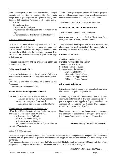 Bulletin d'information - Adapei