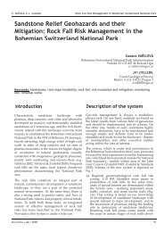 Rock Fall Risk Management in the Bohemian Switzerland National ...