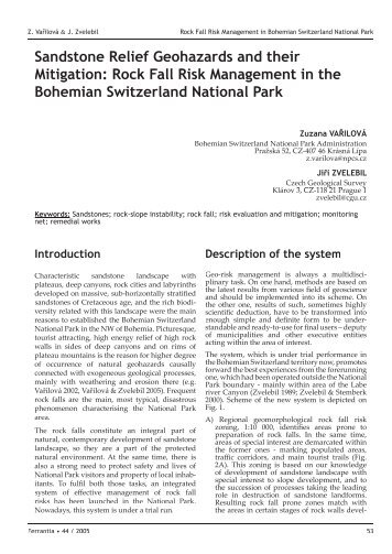 Rock Fall Risk Management in the Bohemian Switzerland National ...