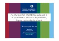 Kehitykselliset hÃ¤iriÃ¶t lapsuudessa ja nuoruudessa - Suomen ...