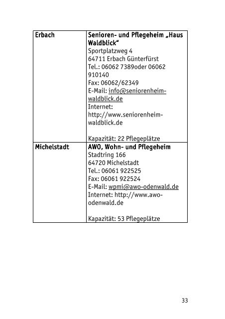 Wegweiser für Seniorinnen und Senioren im Odenwaldkreis