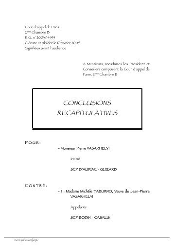 CONCLUSIONS RECAPITULATIVES - Pierre Vasarely