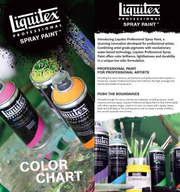 Liquitex Spray Paint Color Chart