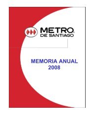 MEMORIA ANUAL 2008 - Metro de Santiago