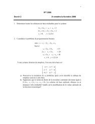 IFT 2505 Devoir 2 Ã remettre le 6octobre 2006 1. DÃ©terminer ... - igt.net