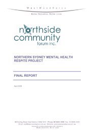 northern sydney mental health respite project final report ...