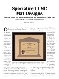 Fletcher Mat Cutters Parts Accent Art