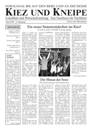 Ein neues Sommermärchen im Kiez? - KuK-Archiv - Kiez und Kneipe