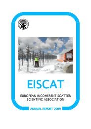 european incoherent scatter scientific association - EISCAT