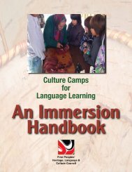 Culture Camps for Language Learning: An ... - First Peoples