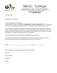 Basketball Parent Permission and Medical Form ... - Merici College