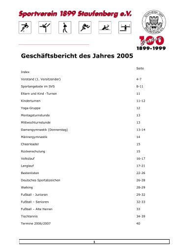Geschäftsbericht 2005 Endfassung - SV 1899 Staufenberg