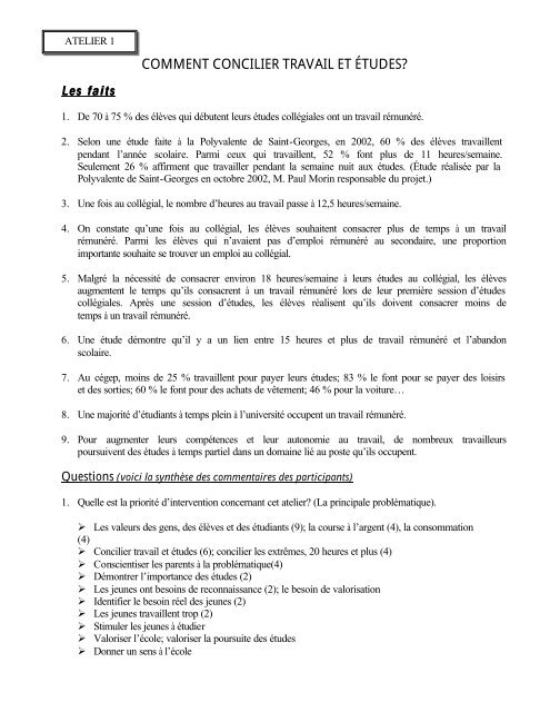 Comment Concilier Travail Et Etudes