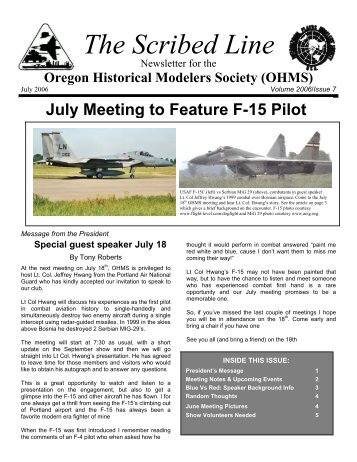 The Scribed Line - IPMS Oregon Historical Modelers Society