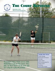 April Court Reporter 3/31 - Walnut Creek Racquet Club