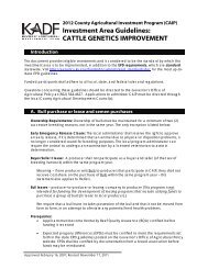 CATTLE GENETICS IMPROVEMENT - University of Kentucky