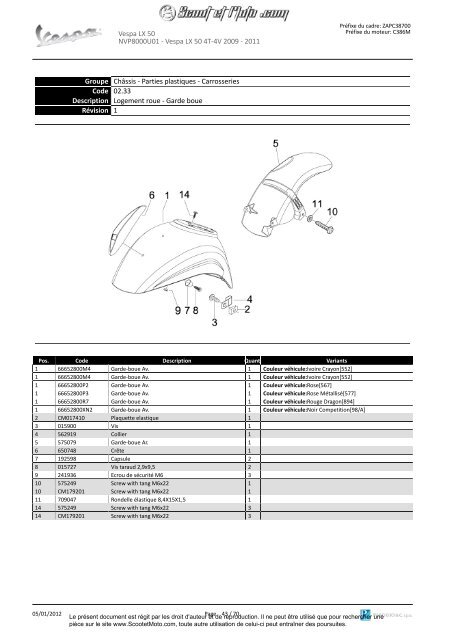 LX 50 4T 4V 2009-11 - Scoot et Moto