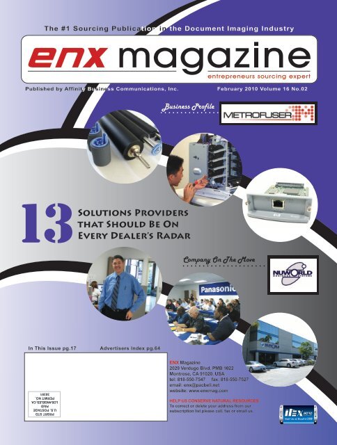 February 2010 Issue PDF - ENX Magazine