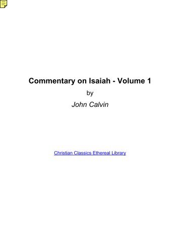 Commentary on Isaiah - Volume 1.pdf - DotRose.com