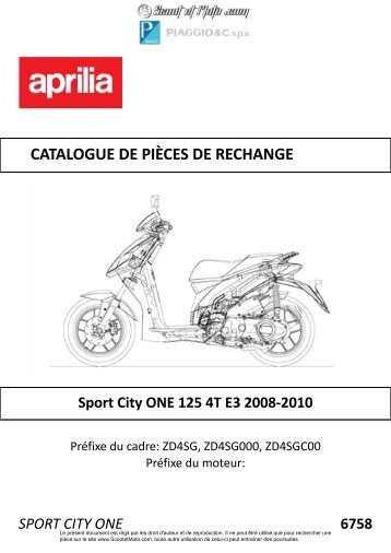 Sportcity One 125 4T Euro 3 2008-2010 - Scoot et Moto