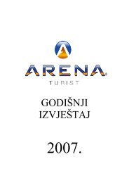 Godišnje izvješće - Arenaturist