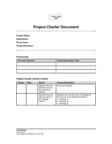 Sample Project Charter - Gmcf