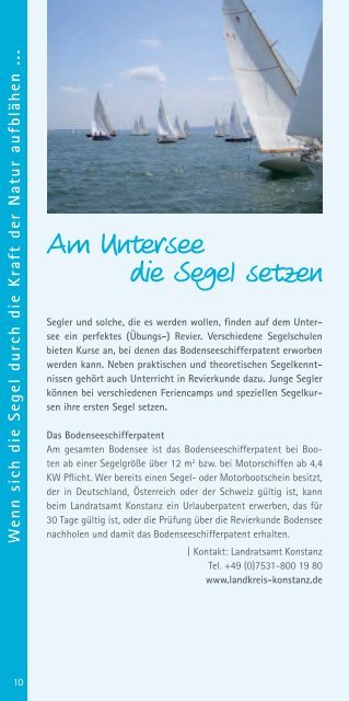 Erlebnis Wasser am Untersee - Tourismus Untersee e.V.