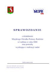 SPRAWOZDANIE - Miejski OÅrodek Pomocy Rodzinie w Lublinie