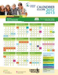 CALENDRIER 2013 - Commission scolaire de la Capitale