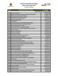 Gobierno del Estado de Chiapas ViÃ¡ticos Nacionales 2011 (Cifras ...