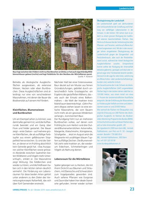 Zürcher Umweltpraxis Nr. 62 zum Thema Biodiversität (PDF