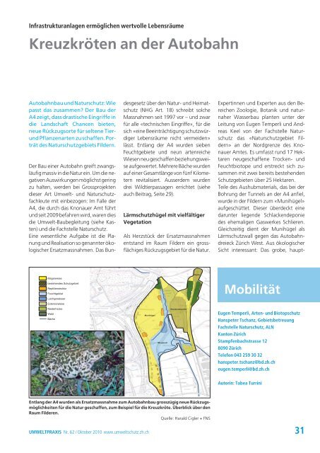 Zürcher Umweltpraxis Nr. 62 zum Thema Biodiversität (PDF