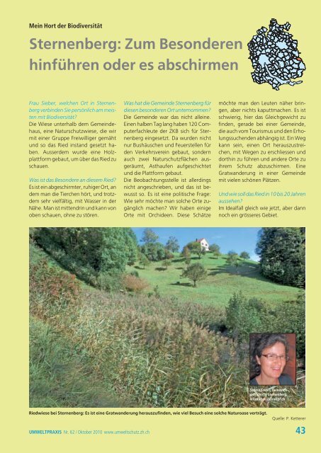 Zürcher Umweltpraxis Nr. 62 zum Thema Biodiversität (PDF