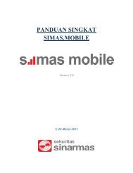 Panduan Singkat Simas Mobile - Sinarmas Sekuritas, PT.