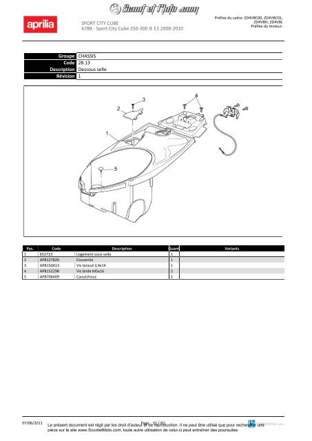 Sportcity Cube 250-300 ie Euro 3 2008-2010 - Scoot et Moto