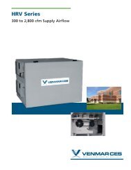 HRV (up to 2800 cfm) - Venmar CES Inc.