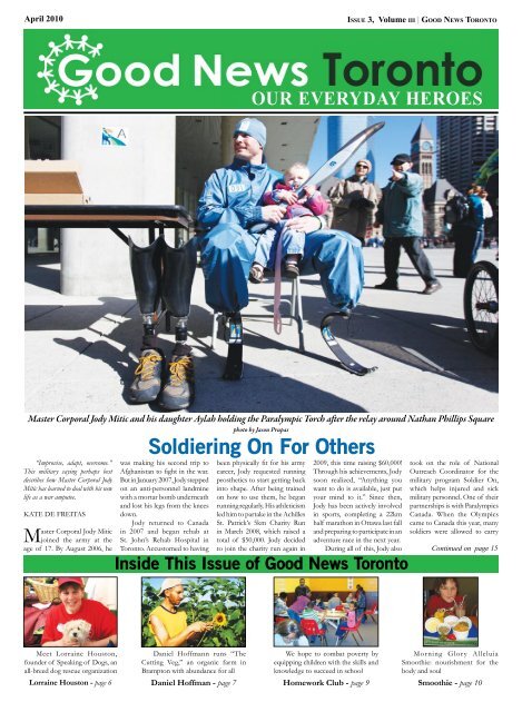 Soldiering On For Others - Good News Toronto