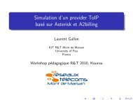 Simulation d'un provider ToIP basÃ© sur Asterisk et A2billing
