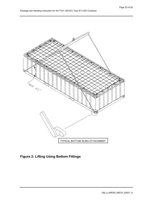 Packing and Handling Instruction for the TC01(2910C) Type IP-2 ...