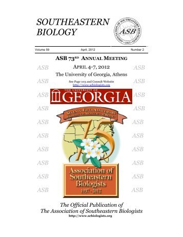 SOUTHEASTERN BIOLOGY - Association of Southeastern Biologists