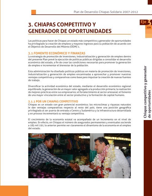 Eje 3. Chiapas Competitivo y Generador de Oportunidades