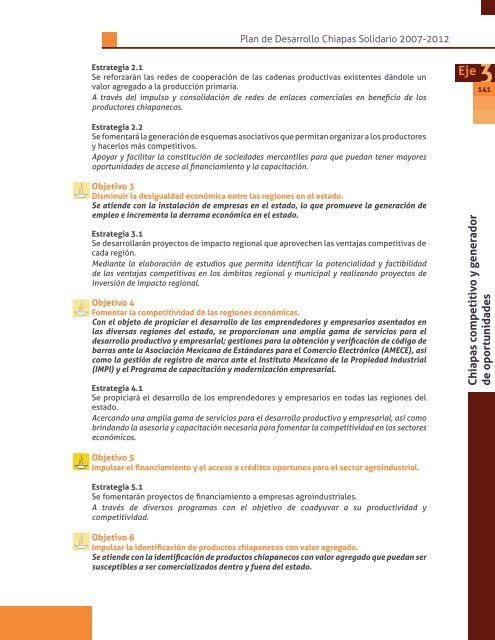 Eje 3. Chiapas Competitivo y Generador de Oportunidades