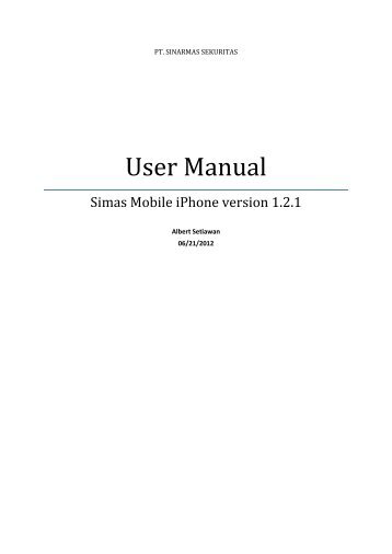 User Manual - Sinarmas Sekuritas, PT.